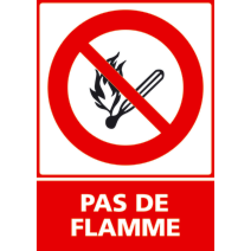 Panneau Pas de flamme