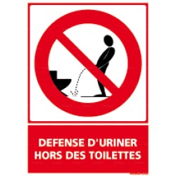 Panneau rectangulaire Défense uriner hors des toilettes