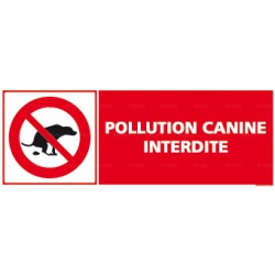 Panneau rectangulaire Pollution canine interdite