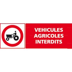 Panneau rectangulaire Véhicules agricoles interdits