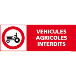 Panneau rectangulaire Véhicules agricoles interdits