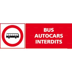 Panneau rectangulaire Bus, autocars interdits