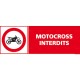 Panneau rectangulaire Motocross interdits