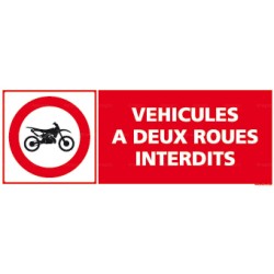 Panneau rectangulaire Véhicules à deux roues interdits