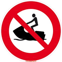 Panneau rond Ski nautique interdit
