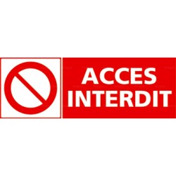 Panneau rectangulaire Accès interdit 2