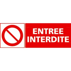 Panneau rectangulaire Entrée interdite 2