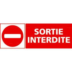 Panneau rectangulaire Sortie interdite