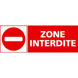 Panneau rectangulaire Zone interdite