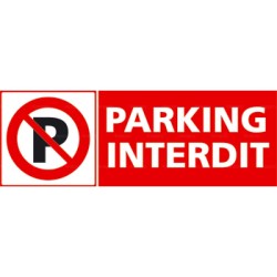 Panneau rectangulaire Parking interdit avec pictogramme