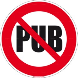 Panneau rond interdiction de déposer de la pub