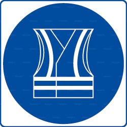 Panneau rond Gilet de sécurité obligatoire 1