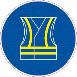 Panneau rond Gilet de sécurité obligatoire 2