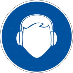 Panneau rond Protection de l'ouïe obligatoire