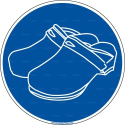 Panneau rond Chaussures à bout fermée obligatoire