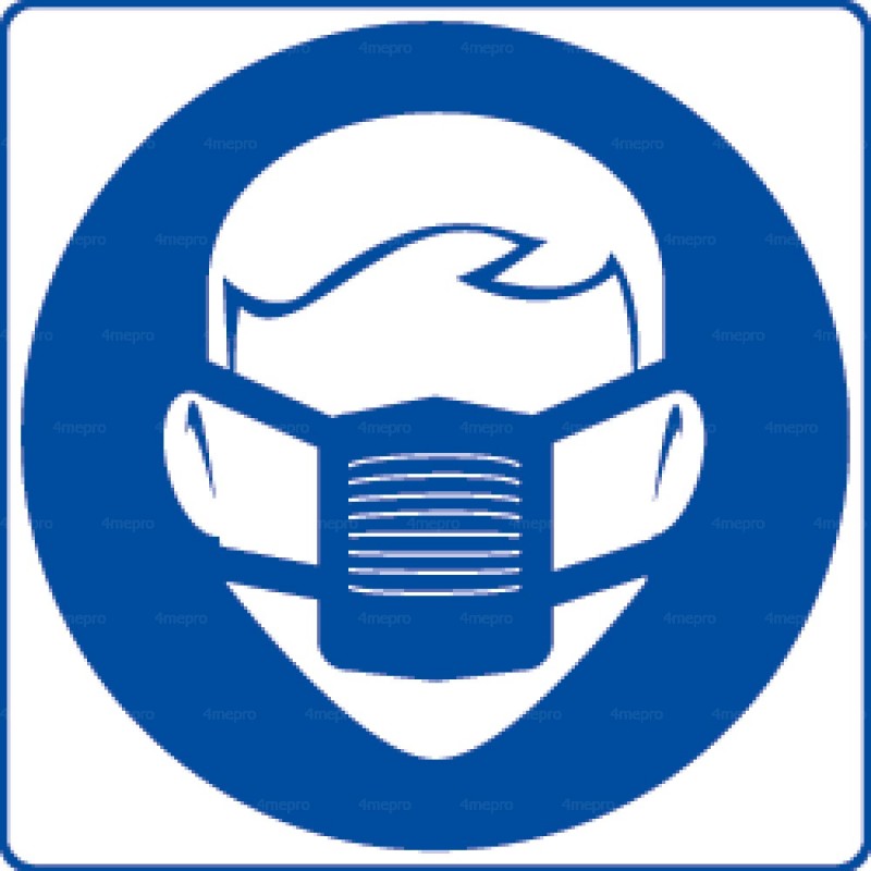 Panneau port du masque anti-poussière obligatoire