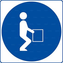 Panneau rond Position obligatoire pour le dos