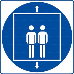 Panneau rond Ascenseur obligatoire