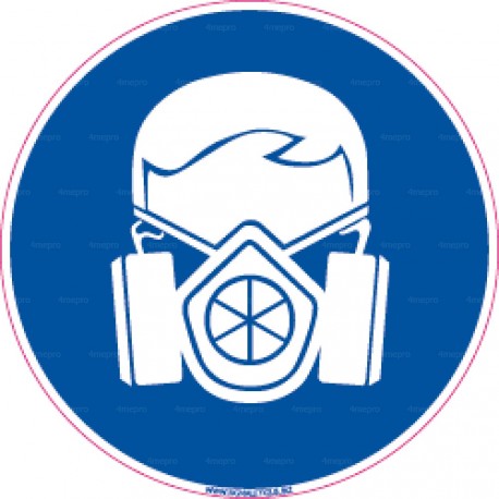 Panneau rond Masque à gaz obligatoire 2 - 4mepro