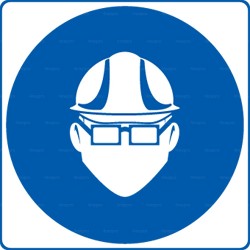 Panneau rond Protection de la tête et de la vue