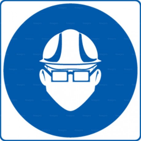 Panneau rond Protection de la tête et de la vue
