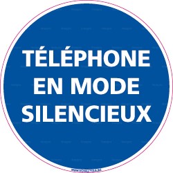 Panneau rond Téléphone en mode silencieux