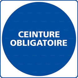 Panneau rond Ceinture obligatoire