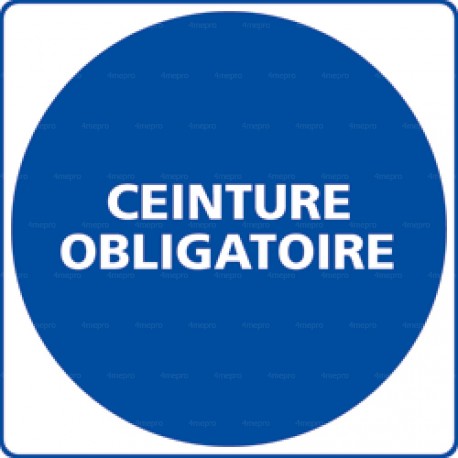 Panneau rond Ceinture obligatoire