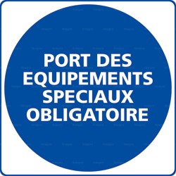 Panneau rond Port des équipements spéciaux obligatoires