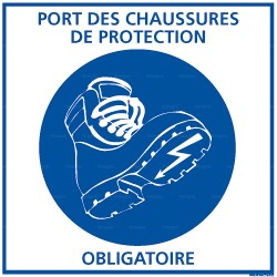 Panneau carré Port de chaussures de protection obligatoire