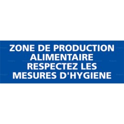 Panneau rectangulaire Zone de production alimentaire