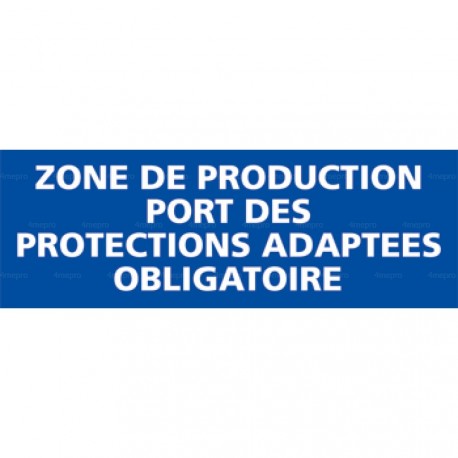 Panneau rectangulaire Zone de production