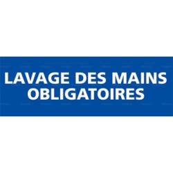 Panneau rectangulaire Lavage des mains obligatoires