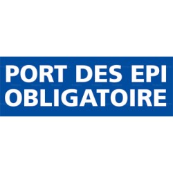 Panneau rectangulaire Port des EPI obligatoire