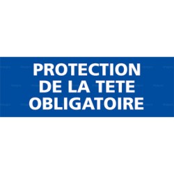 Panneau rectangulaire Protection de la tête obligatoire