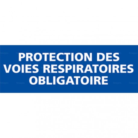 Panneau rectangulaire protection des voies respiratoires obligatoire 1