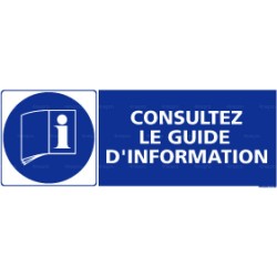 Panneau rectangulaire Consultez le guide information 1