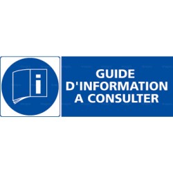 Panneau rectangulaire Guide information à consulter