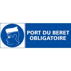 Panneau rectangulaire Port du béret obligatoire 2