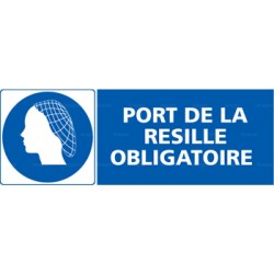 Panneau rectangulaire Port de la résille obligatoire