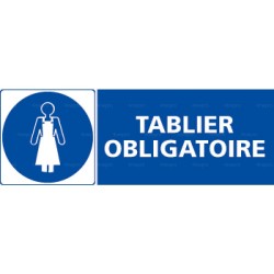 Panneau rectangulaire Tablier obligatoire 1