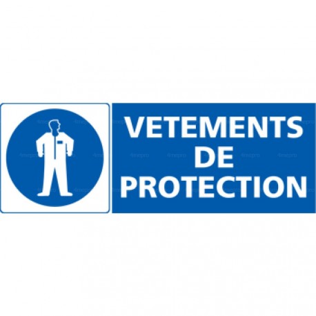 Panneau rectangulaire Vêtements de protection