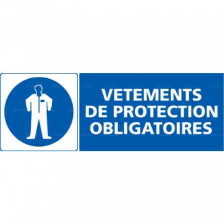 Panneau rectangulaire Vêtements de protection obligatoires