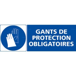 Panneau rectangulaire Gants de protection électrique obligatoire