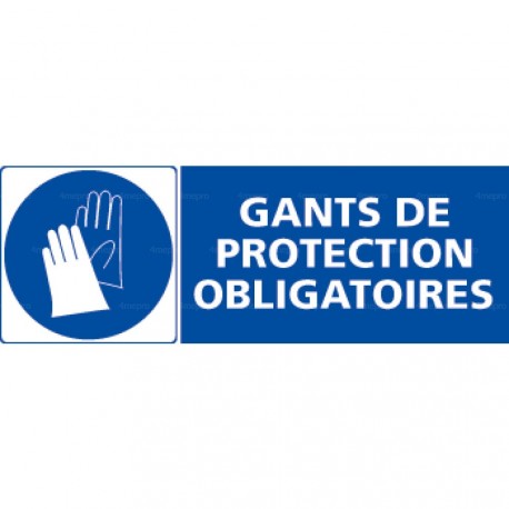 Panneau rectangulaire Gants de protection électrique obligatoire