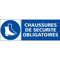 Panneau rectangulaire Chaussures de sécurité obligatoires