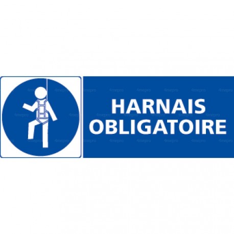 Panneau rectangulaire Harnais obligatoire