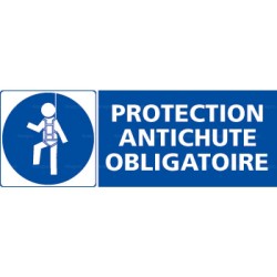 Panneau rectangulaire Protection antichute obligatoire