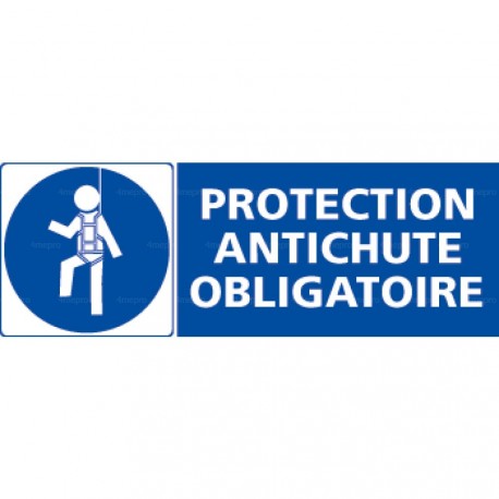 Panneau rectangulaire Protection antichute obligatoire