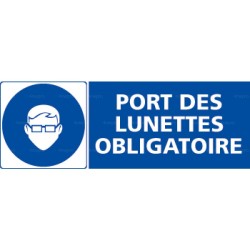 Panneau rectangulaire Port des lunettes obligatoire